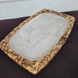 12.5" rectangle platter with metal insert
