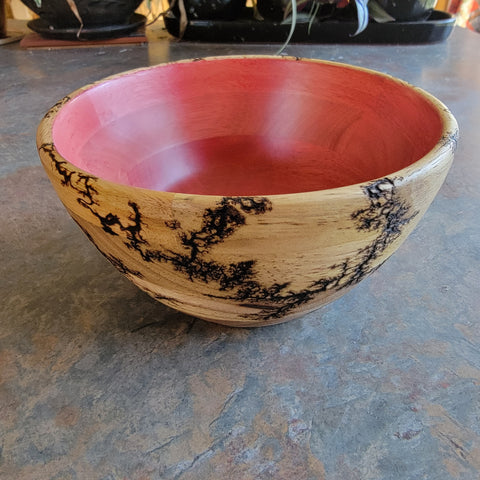 6” Segmented bowl with red interior